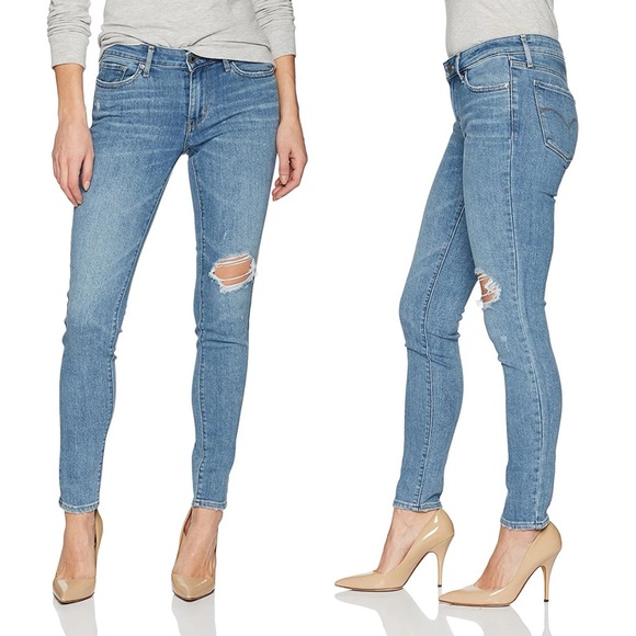 Levi's 711 skinny distressed mid rise jeans 28 - Picture 11 of 11